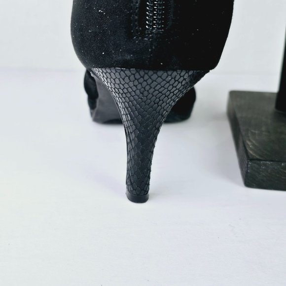 Coach And Four Drina Women's Black D'Orsay Strap Zipper Back Heels Sz 10 - Picture 7 of 9